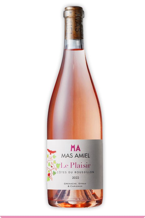 <span style='font-weight: bolder'>Le Plaisir Rosé 2023 </span><br><small style='color:grey'>Vin Sec - Côtes du Roussillon</small>