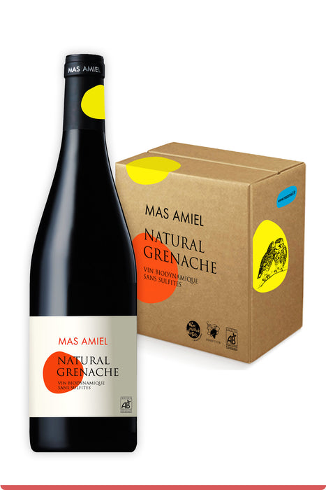 <span style='font-weight: bolder'>Natural Grenache 2021 (Carton de 6 bouteilles)</span><br><small style='color:grey'>Vin Biodynamique et Sans sulfites - IGP Côtes Catalanes</small>