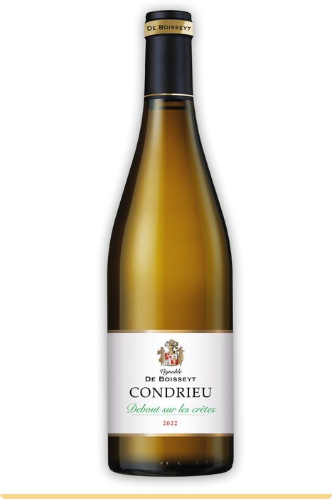<span style='font-weight: bolder'>Condrieu 'Debout sur les Crêtes' 2022 </span><br><small style='color:grey'>100% Viognier</small>