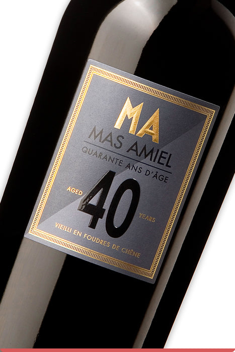 <span style='font-weight: bolder'>40 Ans d'Âge</span><br><small style='color:grey'>Vin Doux Naturel - AOC Maury</small>