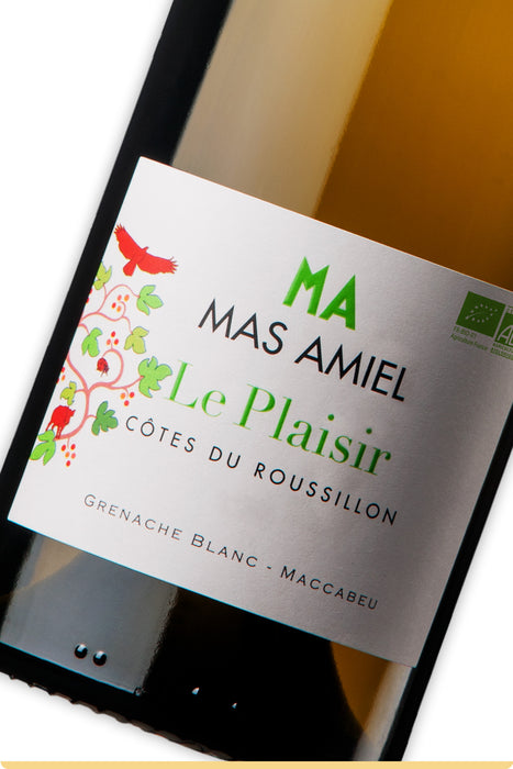 <span style='font-weight: bolder'>Le Plaisir Blanc 2023 </span><br><small style='color:grey'>Vin Sec - Côtes du Roussillon</small>